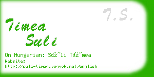 timea suli business card